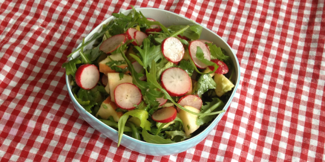 Apple Radish Arugula Salad