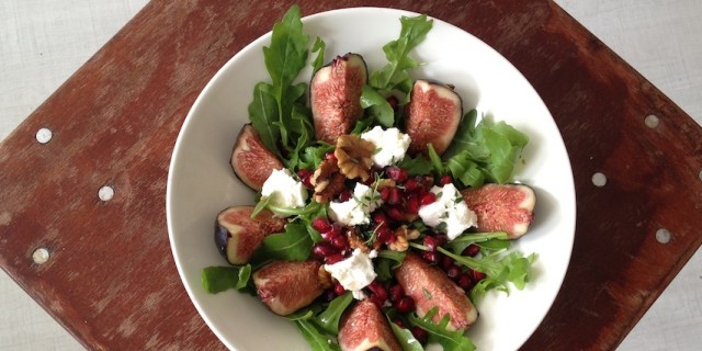 Pomegranate Figs Goat’s Cheese Salad