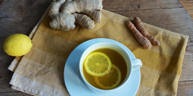 Lemon Honey Ginger Turmeric Tea
